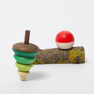 Forest Wooden Spinning Top Set | © Conscious Craft