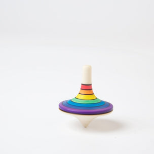 Small Spinning Top in Rainbow Colours | Conscious Craft