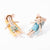 Maileg beach chair set in blue and white stripe, and yellow and white stripe with two Maileg mice sunbathing | © Conscious Craft