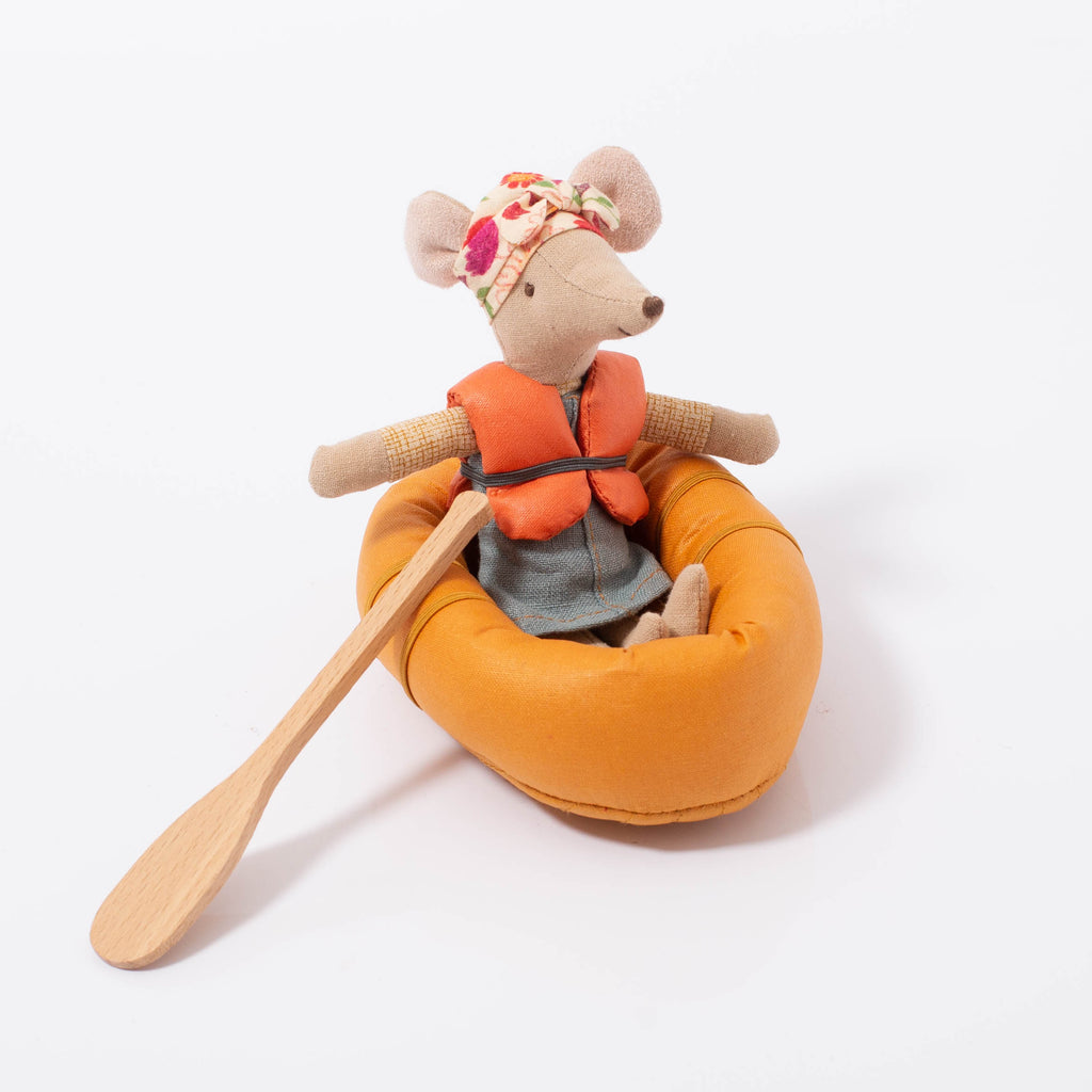 Maileg Hiker Mouse and Rubber Boat Bundle NWT hot