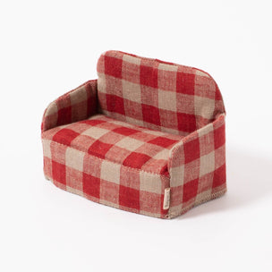 Maileg Couch Red Check Mouse | Conscious Craft