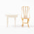 white vintage side table for maileg mice and a golden chair | © Conscious Craft