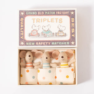 Maileg | Baby mice Triplets in matchbox | © Conscious Craft