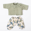 Minikane Top And Trouser Set  | Green Plumetis | ©Conscious Craft