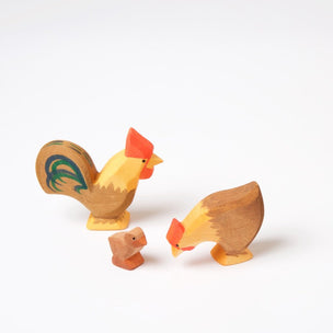 Ostheimer Brown Chicken Family | Farm Animal Collection | Conscious Craft