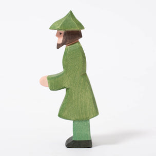 Wooden toy figure of hunter in green from Ostheimer | ©Conscious Craft