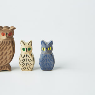 Ostheimer Blue Owl with Eagle Owl & White Owl | Conscious Craft