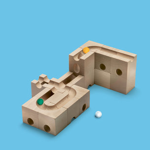 Cuboro SPEED wooden marble run add on set with 16 pieces | Conscious Craft