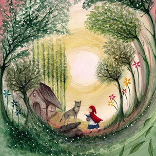 Bijdehansje Postcard Little Red Riding Hood | Conscious Craft