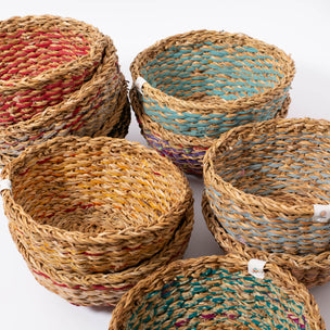 Respiin Round Sari & Seagrass Bowl | ©Conscious Craft