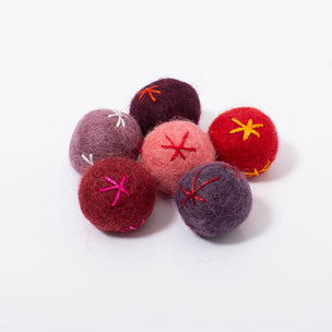 Felt balls with stitch detail | Conscious Craft