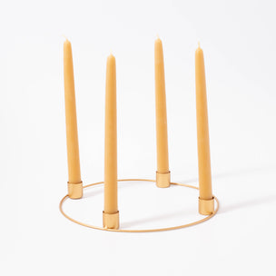 Metal Ring Advent Wreath With Candle Holders | Matt Gold