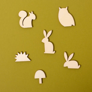 Wooden Deco Set | Small Forest Animals | © Conscious Craft