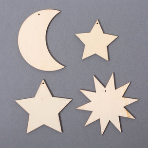 Wooden Sun and Moon Tags | © Conscious Craft