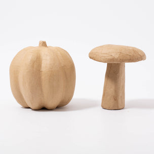 Papier Mache Mushroom & Medium size Pumpkin | Conscious Craft