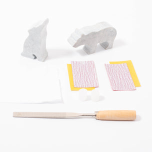 Studiostone Creative Carving kit | Bear and Wolf | © Conscious Craft