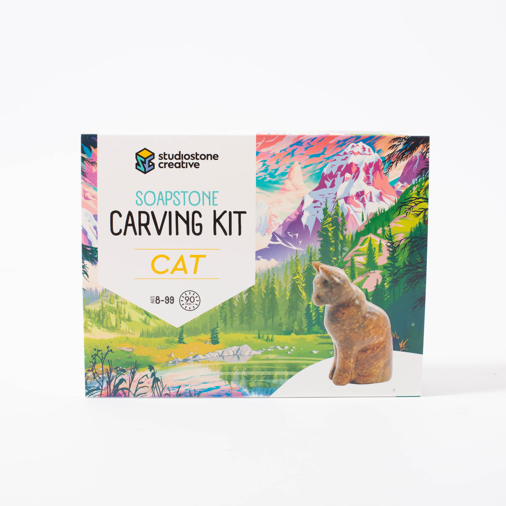 Studiostone Creative Soapstone Carving Kit, Cat