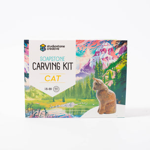 Studiostone Creative Soapstone Carving Kit | Cat | © Conscious Craft