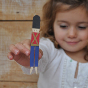 Make Your Own Nutcracker Solider Peg Doll Kit | Conscious Craft